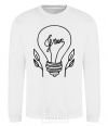 Sweatshirt Green light White фото