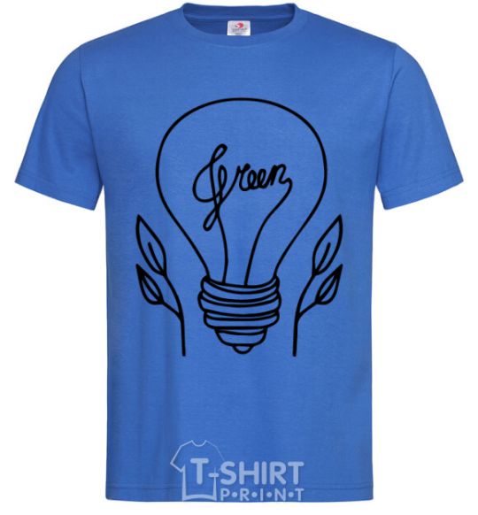 Men's T-Shirt Green light royal-blue фото