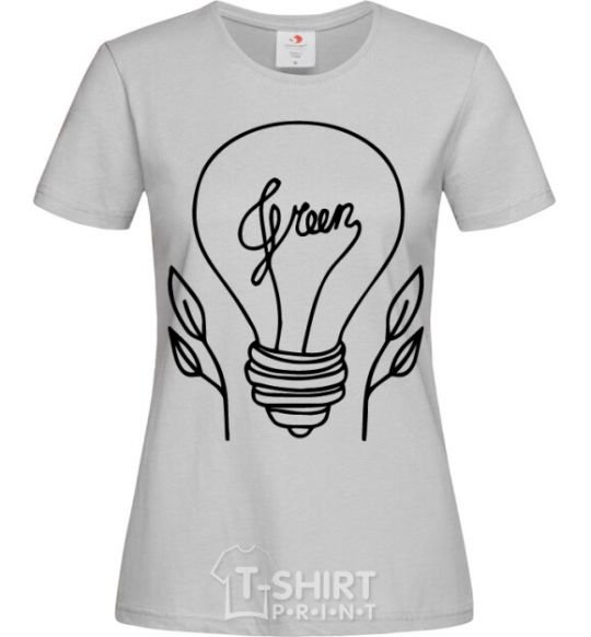 Women's T-shirt Green light grey фото