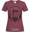 Women's T-shirt Green light burgundy фото