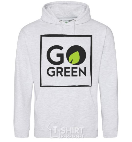 Men`s hoodie Go green sport-grey фото