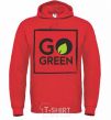 Men`s hoodie Go green bright-red фото