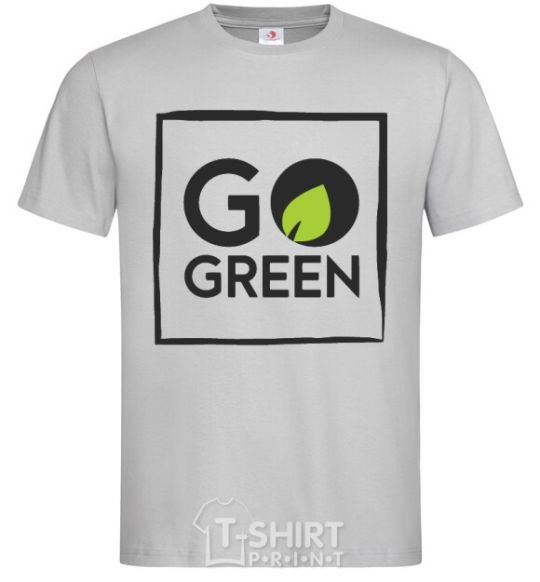 Мужская футболка Go green Серый фото