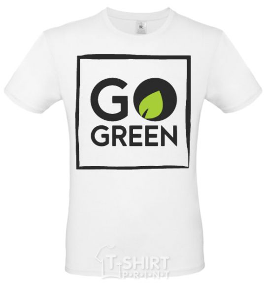 Мужская футболка Go green Белый фото