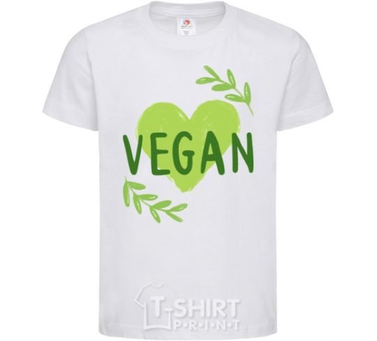 Kids T-shirt Vegan White фото