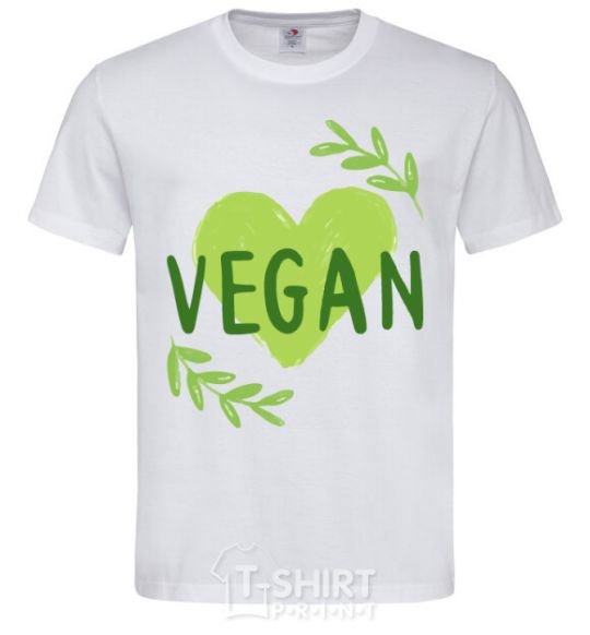 Men's T-Shirt Vegan White фото