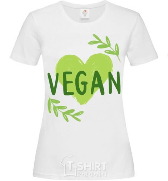 Women's T-shirt Vegan White фото