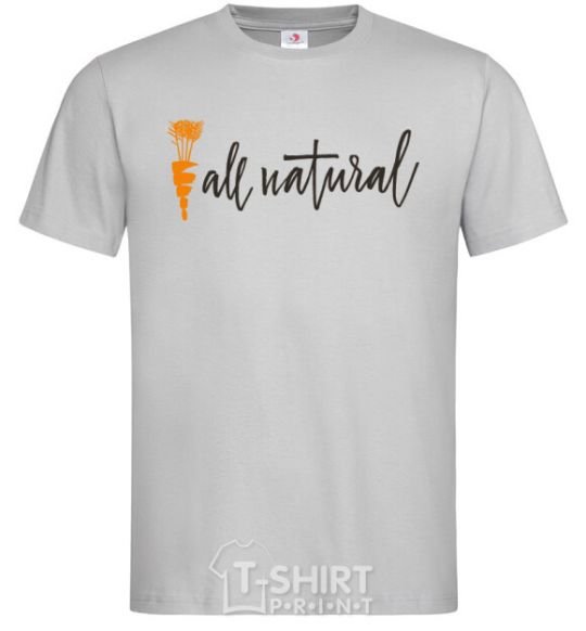 Men's T-Shirt All natural carrot grey фото