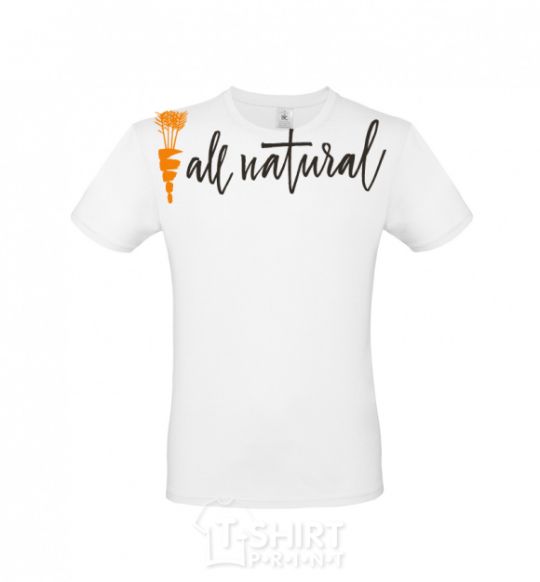 Men's T-Shirt All natural carrot White фото