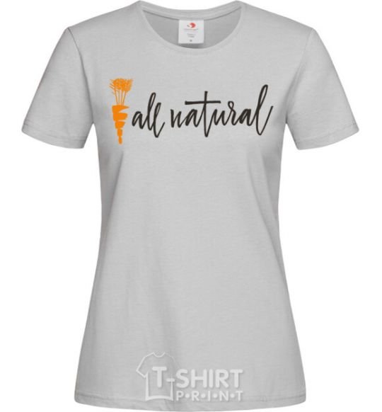 Women's T-shirt All natural carrot grey фото