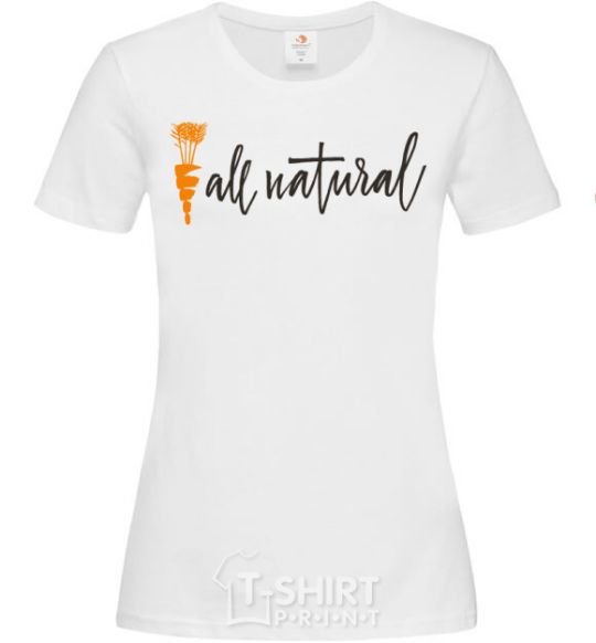 Women's T-shirt All natural carrot White фото