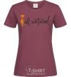 Women's T-shirt All natural carrot burgundy фото