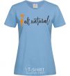 Women's T-shirt All natural carrot sky-blue фото