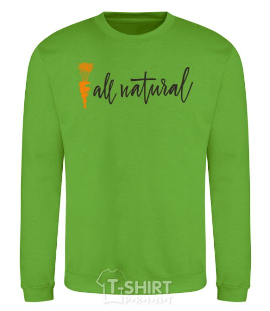 Sweatshirt All natural carrot orchid-green фото