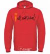 Men`s hoodie All natural carrot bright-red фото