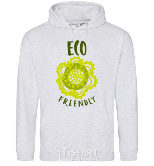 Men`s hoodie ECO friendly sport-grey фото