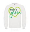 Sweatshirt My heart is green White фото