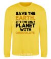 Sweatshirt It's the only planet with chocolate yellow фото