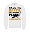 Sweatshirt It's the only planet with chocolate White фото