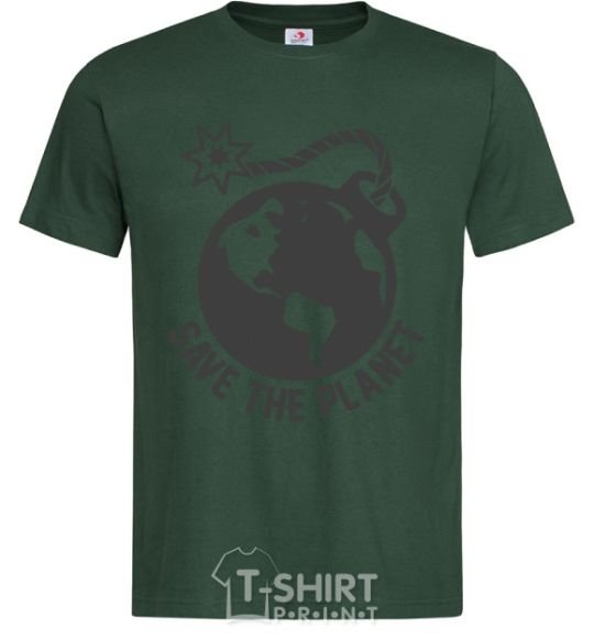 Men's T-Shirt Save the planet bomb bottle-green фото