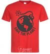 Men's T-Shirt Save the planet bomb red фото