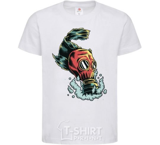 Kids T-shirt Fish in danger White фото