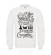 Sweatshirt I love the world White фото