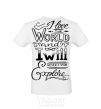 Men's T-Shirt I love the world White фото