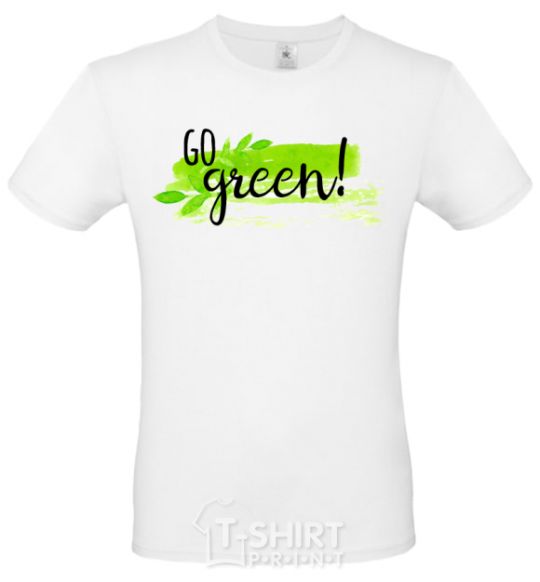 Men's T-Shirt Go green leaf White фото