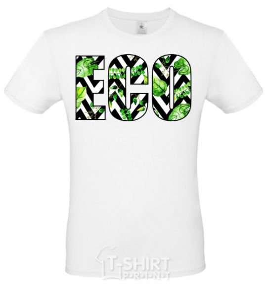 Men's T-Shirt ECO print White фото