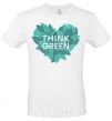 Men's T-Shirt Think green heart White фото