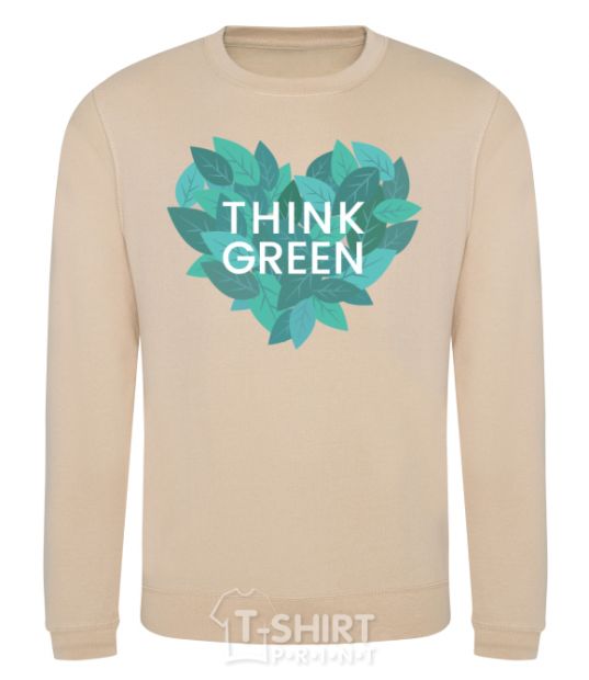 Sweatshirt Think green heart sand фото