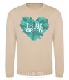 Sweatshirt Think green heart sand фото