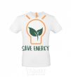 Мужская футболка Save energy Белый фото