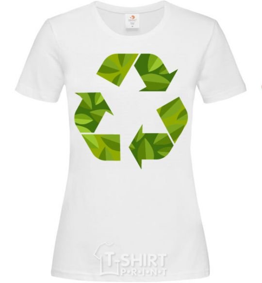 Women's T-shirt Eco sighn White фото