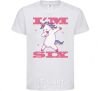 Kids T-shirt I'm six unicorn White фото