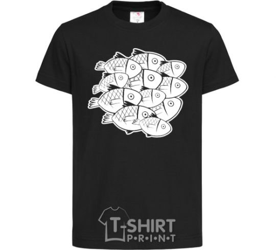 Kids T-shirt Fishes black фото