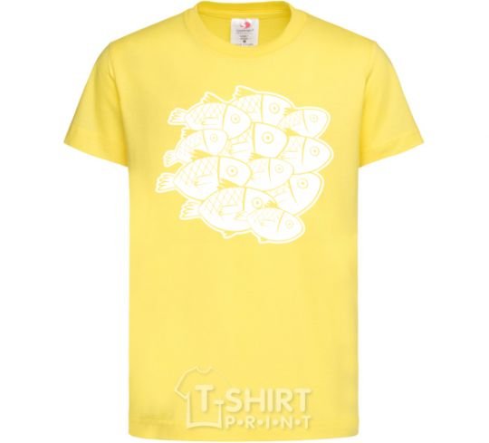 Kids T-shirt Fishes cornsilk фото