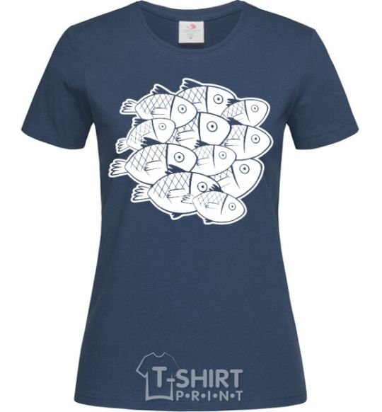 Women's T-shirt Fishes navy-blue фото