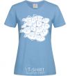 Women's T-shirt Fishes sky-blue фото