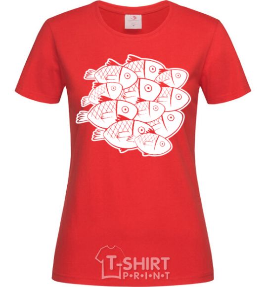 Women's T-shirt Fishes red фото