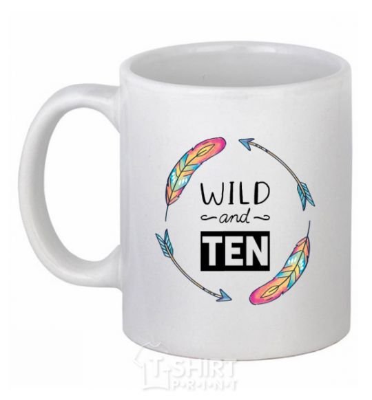 Ceramic mug Wild and ten White фото