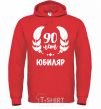 Men`s hoodie 90th anniversary bright-red фото