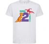 Kids T-shirt I'm a 2-year-old dinosaur White фото