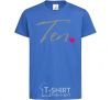 Kids T-shirt Ten heart royal-blue фото