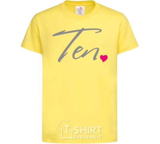 Kids T-shirt Ten heart cornsilk фото