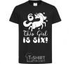 Kids T-shirt This girl is six black фото