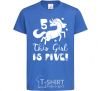 Kids T-shirt This girl is five royal-blue фото