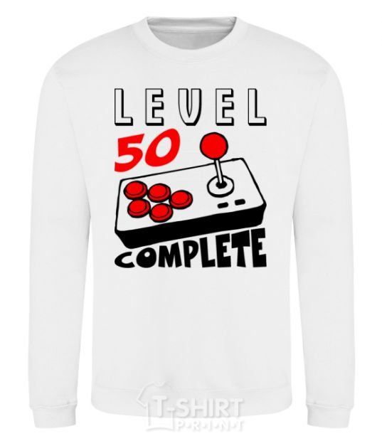 Свитшот Player Level 50 complete Белый фото