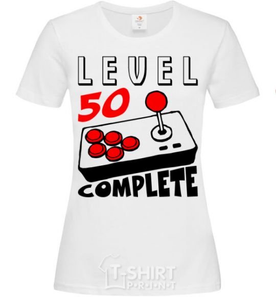 Женская футболка Player Level 50 complete Белый фото